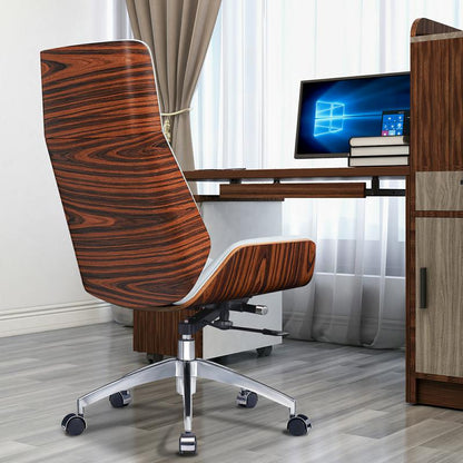 Corrigan Studio® Genuine Leather Ergonomic Office Chair Executive Swivel Chair