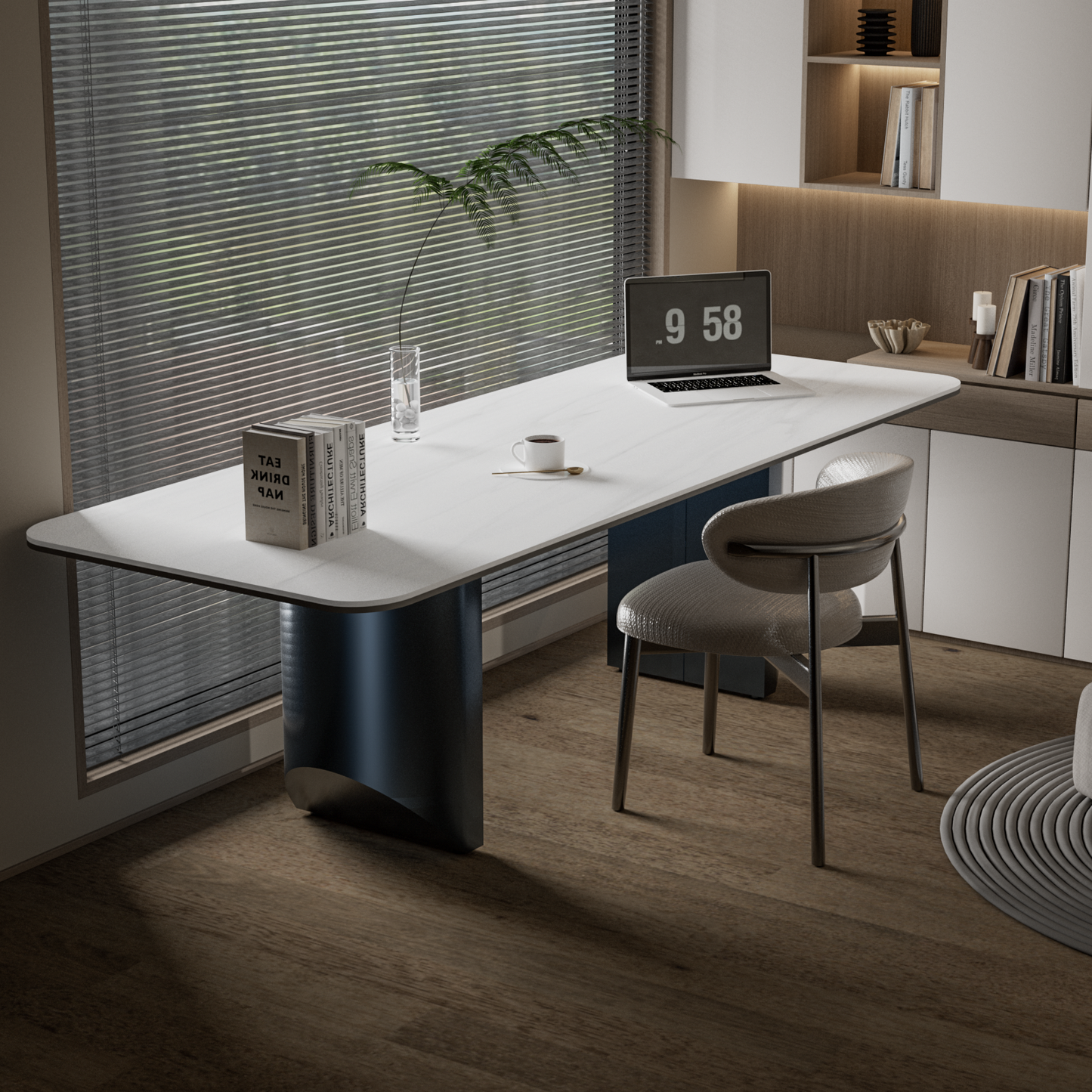 Modern White Dining Table for 6 to 8 People, 70.9" High Hardness Sintered Stone Table for Dining Room and Easy Maintenance (Table Only)
